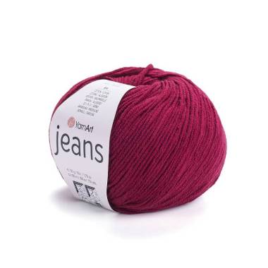Пряжа YarnArt Jeans бордовый (66)