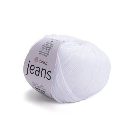 Пряжа YarnArt Jeans білосніжний (62)