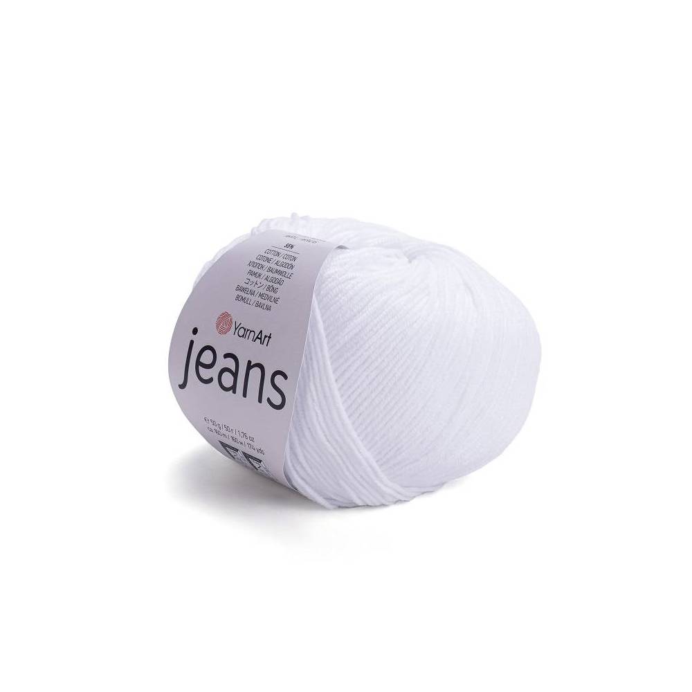 Yarn YarnArt Jeans snow white (62)