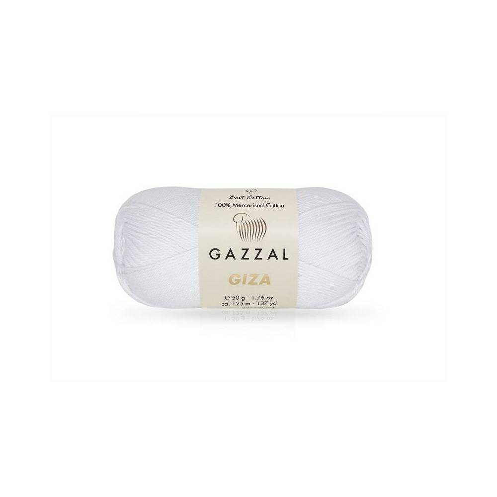 Пряжа Gazzal Giza белый (2450)