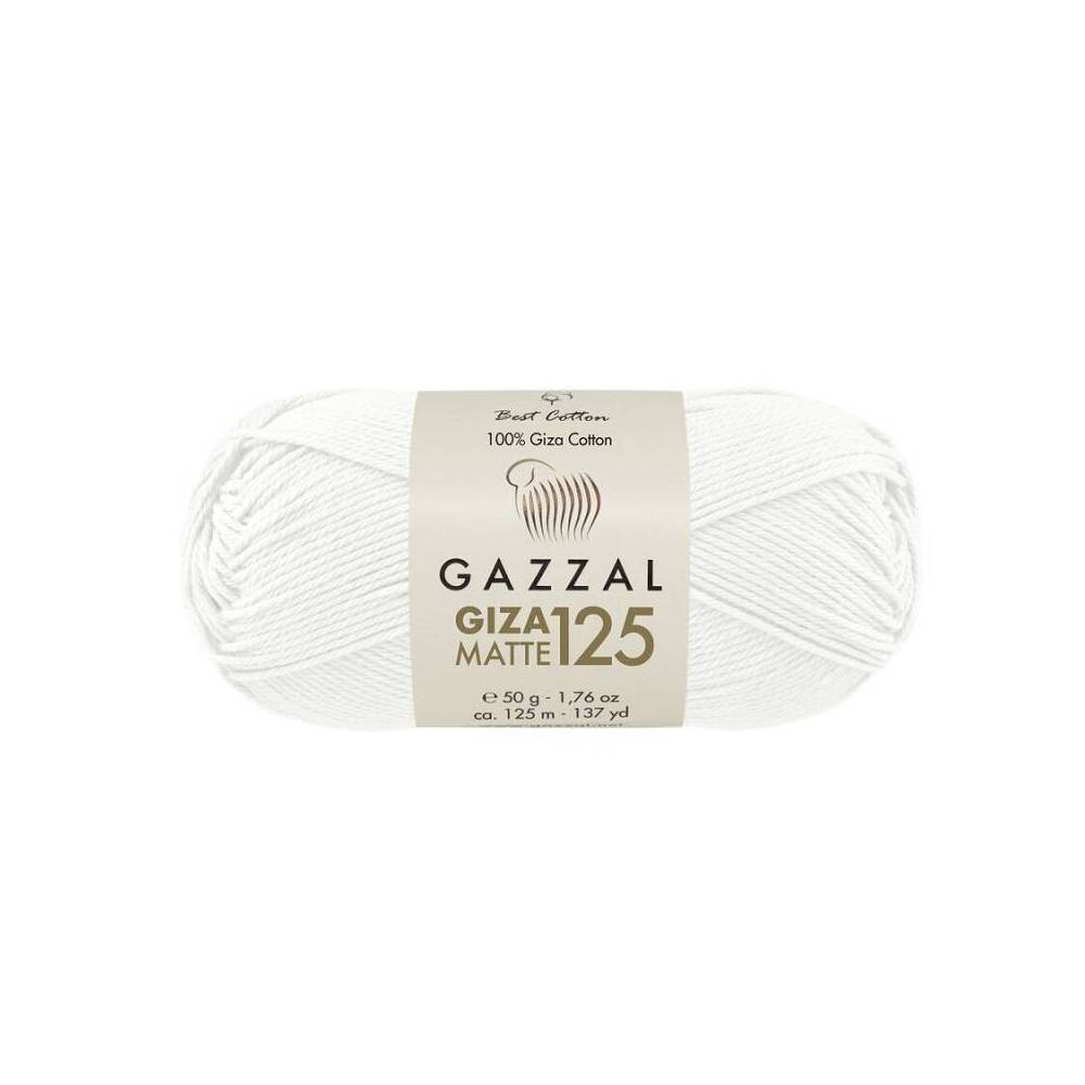 Пряжа Gazzal Giza Matte 125 молоко (5551)