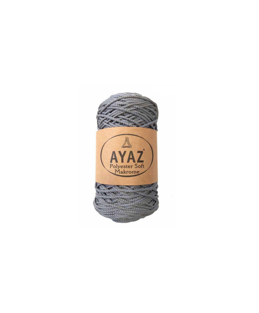 Polyester Soft Makrome AYAZ cord, grey (1130) Polyester Soft Makrome AYAZ cord, grey (1130)