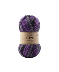 Yarn Alize Wooltime violet multicolor (11013)
