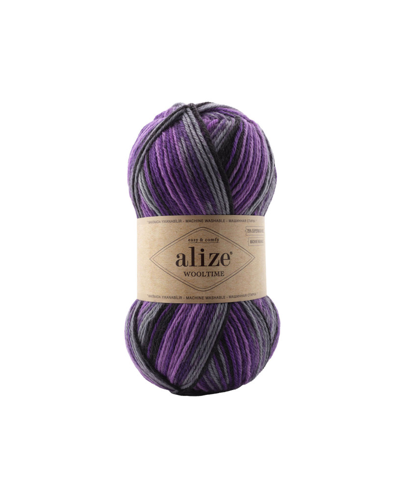 Yarn Alize Wooltime violet multicolor (11013) Yarn Alize Wooltime violet multicolor (11013)