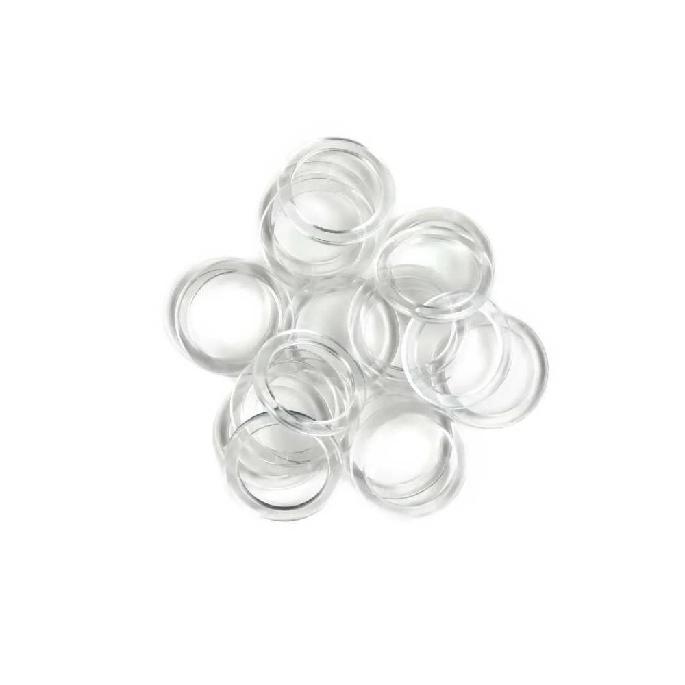 Set of fittings for lingerie, transparent color, plastic, 10 mm