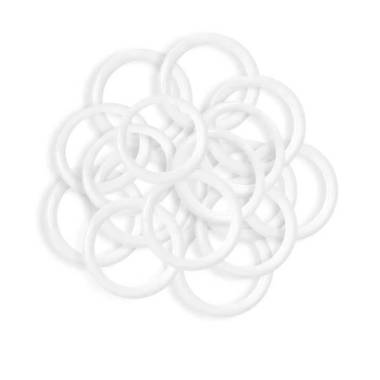 Set of fittings for lingerie, white color, plastic, 10 mm