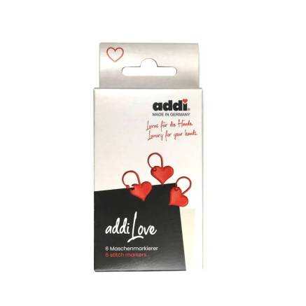 Маркери для в'язання Addi Love, колір червоний 6 шт., (407-2) Addi