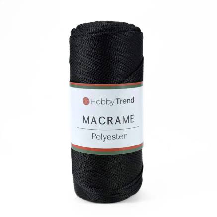 Шнур макраме №4 Hobby Trend, чорний (270)