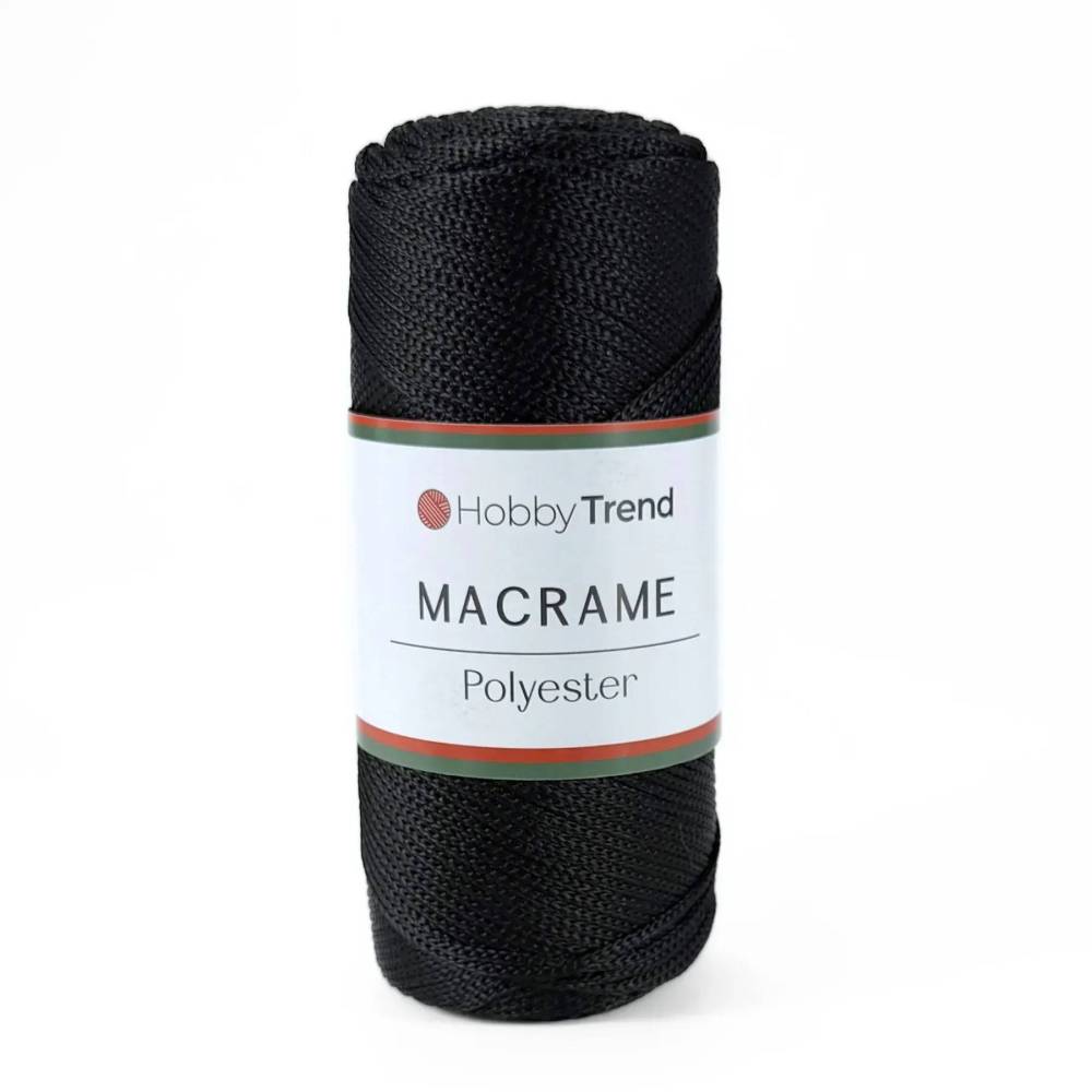 Macrame cord No. 4 Hobby Trend, black (270)