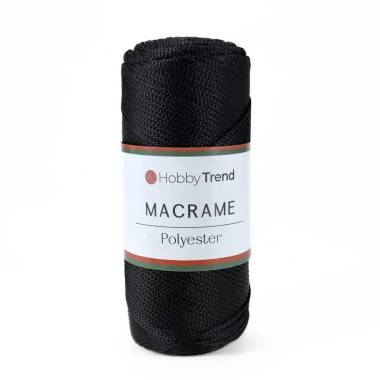 Шнур макраме №4 Hobby Trend, чорний (270)