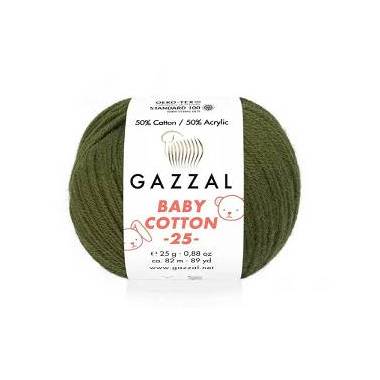 Yarn Gazzal Baby Cotton 25 khaki (3463)