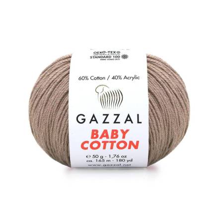 Пряжа Gazzal Baby Cotton мокко (3434)