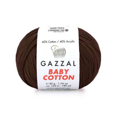 Пряжа Gazzal Baby Cotton шоколад (3436)