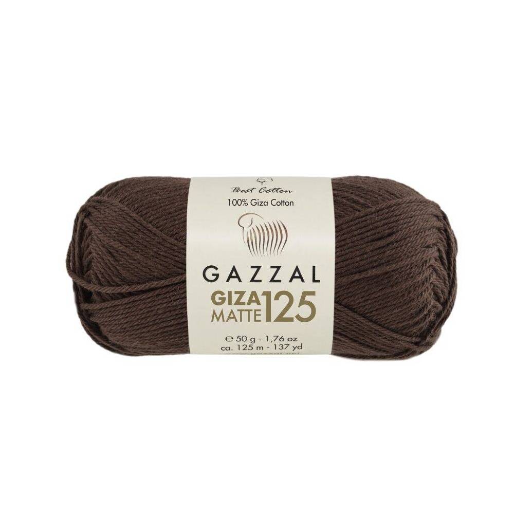 Пряжа Gazzal Giza Matte 125 темний шоколад (5586)