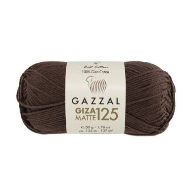 Пряжа Gazzal Giza Matte 125 темний шоколад (5586)