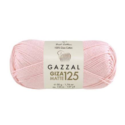 Пряжа Gazzal Giza Matte 125 пастельно-розовый (5591)