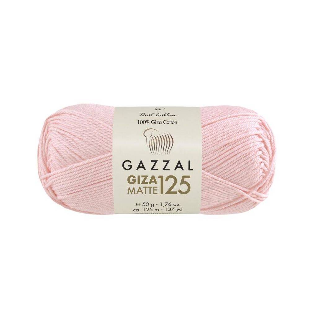Пряжа Gazzal Giza Matte 125 пастельно-розовый (5591)