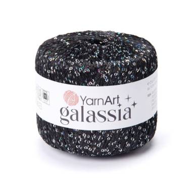 YarnArt Galassia Sequin Yarn, Black (5805)