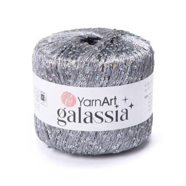 Пряжа з паєтками YarnАrt Galassia сталевий (5807)