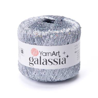 Пряжа з паєтками YarnАrt Galassia срібло (5808)
