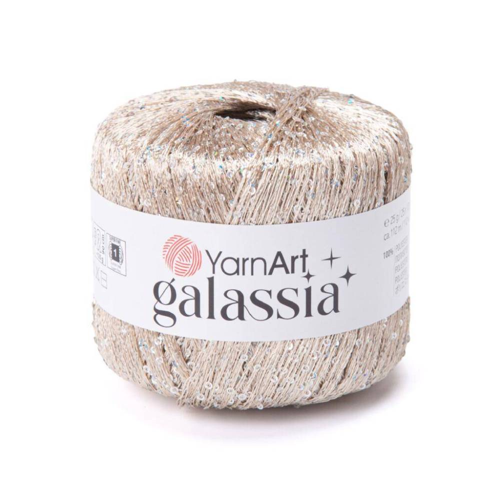YarnArt Galassia Sequin Yarn, Light Beige (5827)