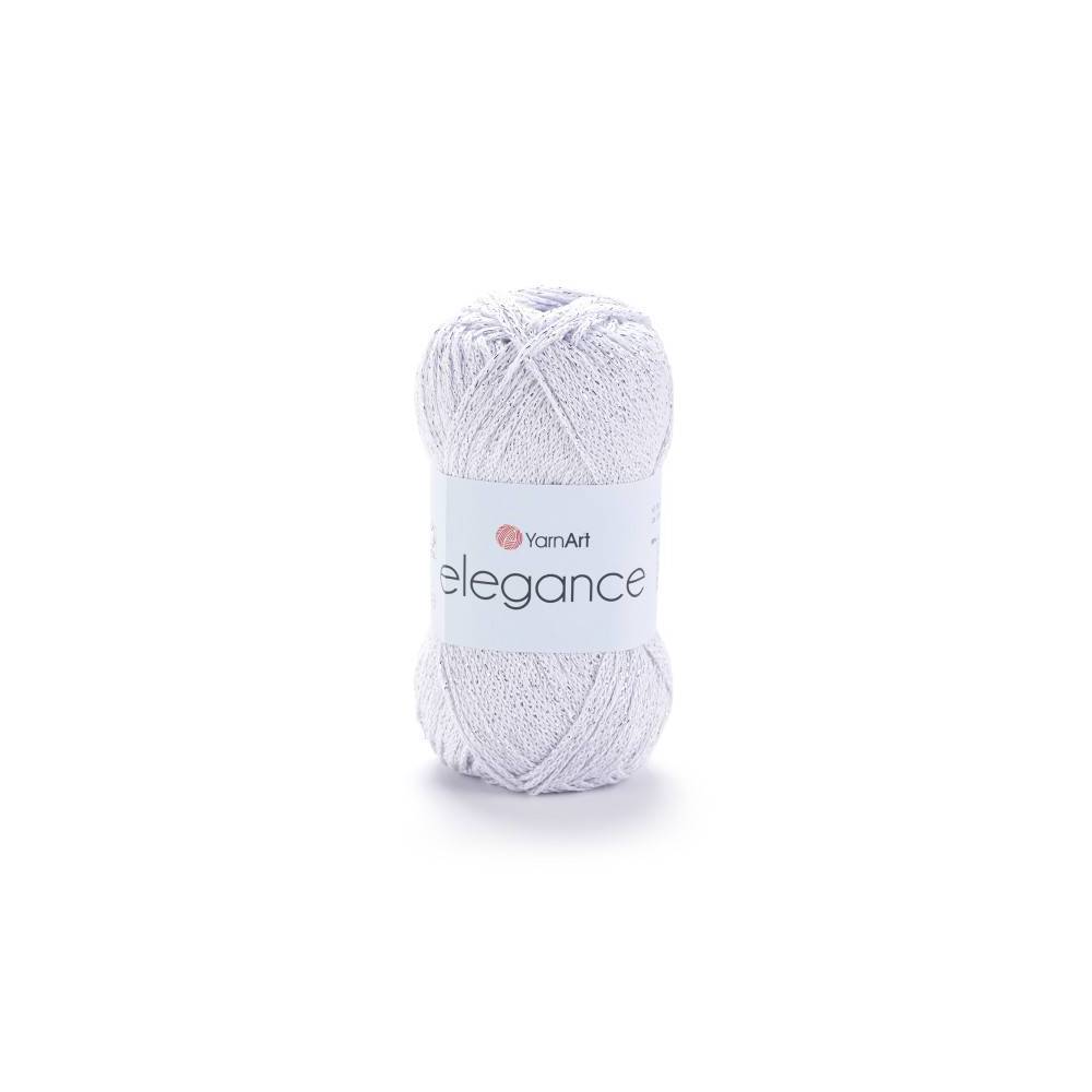 Пряжа хлопковая с люрексом YarnArt Elegance белый (101)