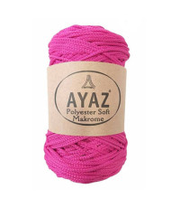 Шнур Polyester Soft Makrome AYAZ, фуксія (1137)