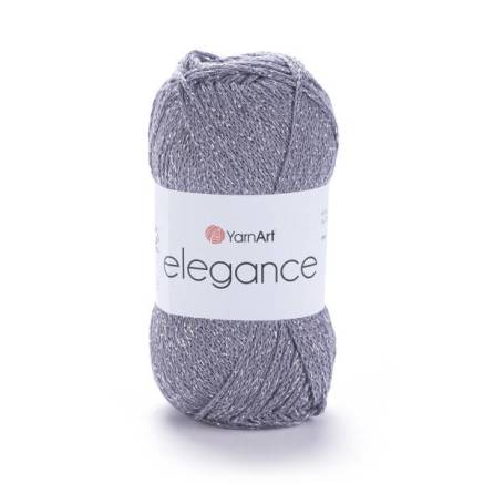 Пряжа хлопок с люрексом YarnArt Elegance серебро (102)