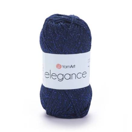 Пряжа бавовна з люрексом YarnArt Elegance темно-синій (105)