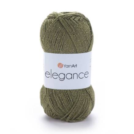 エルクトーン Пряжа хлопок с люрексом YarnArt Elegance оливка (113)