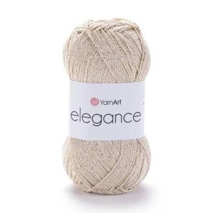 Пряжа хлопок с люрексом YarnArt Elegance светлый беж (119)