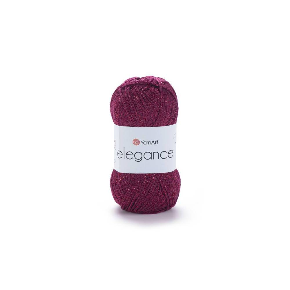 YarnArt Elegance Cotton Yarn with Lurex burgundy (123)