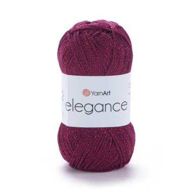 YarnArt Elegance Cotton Yarn with Lurex burgundy (123)