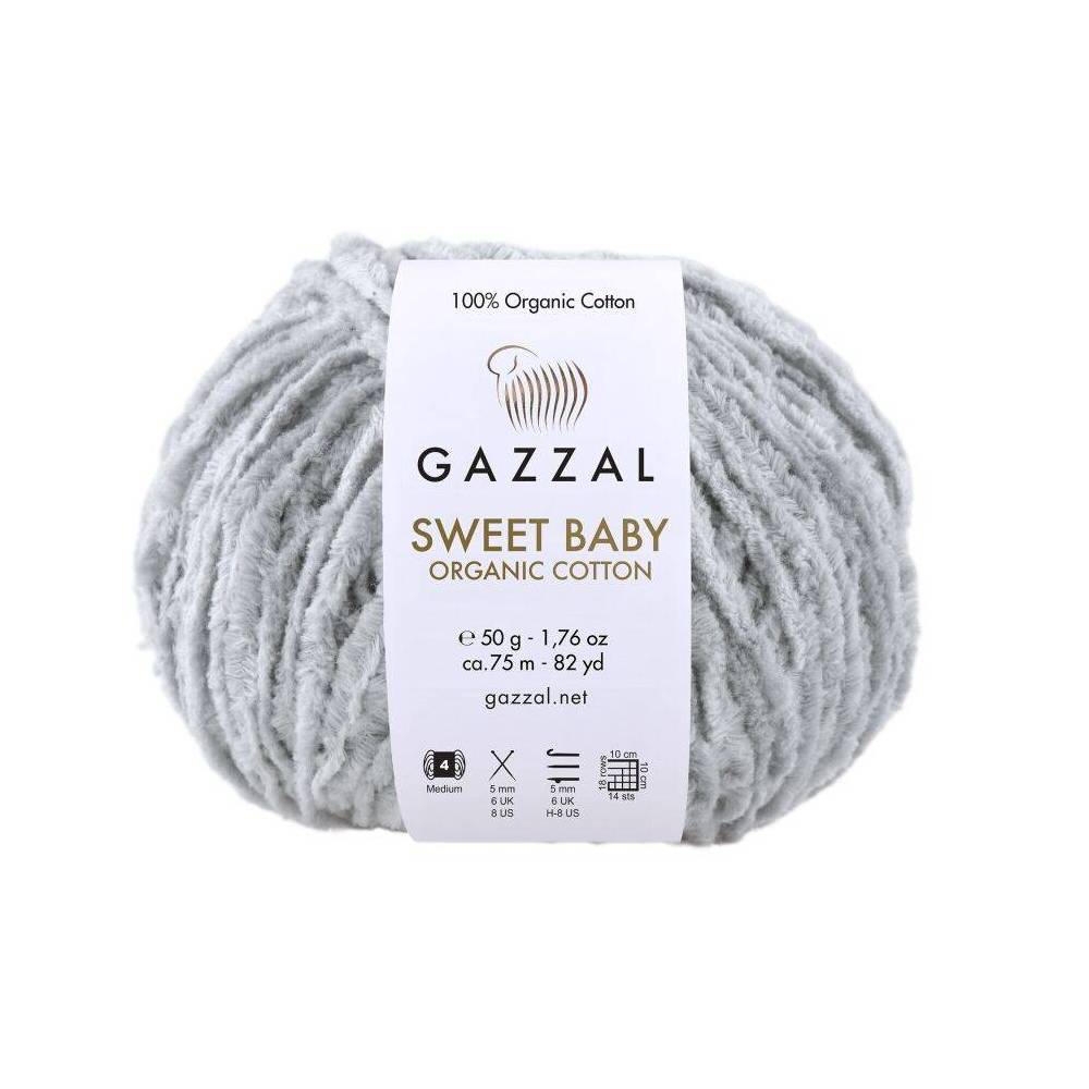 Cotton yarn Gazzal Sweet Baby Organic Cotton gray (2602)