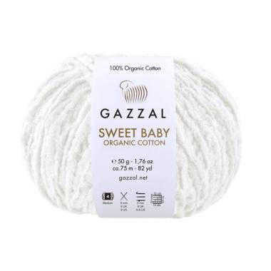 Cotton yarn Gazzal Sweet Baby Organic Cotton white (2600)