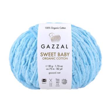 Cotton yarn Gazzal Sweet Baby Organic Cotton blue (2608)