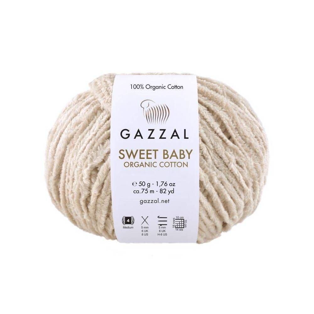 Пряж хлопок Gazzal Sweet Baby Organic Cotton бежевый (2612)