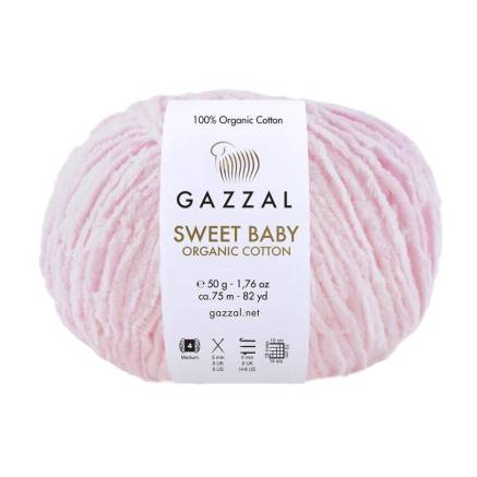 Пряж хлопок Gazzal Sweet Baby Organic Cotton розовый (2613)