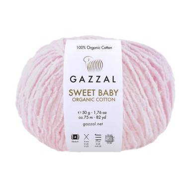 Пряж хлопок Gazzal Sweet Baby Organic Cotton розовый (2613)