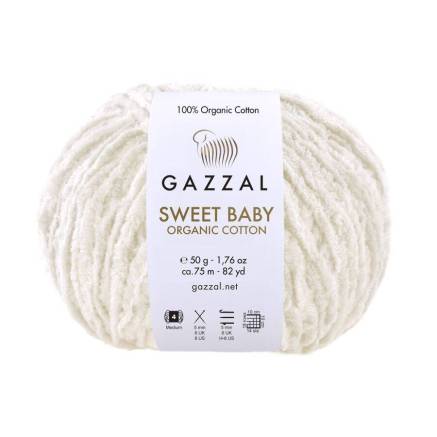 Cotton yarn Gazzal Sweet Baby Organic Cotton milky (2601)