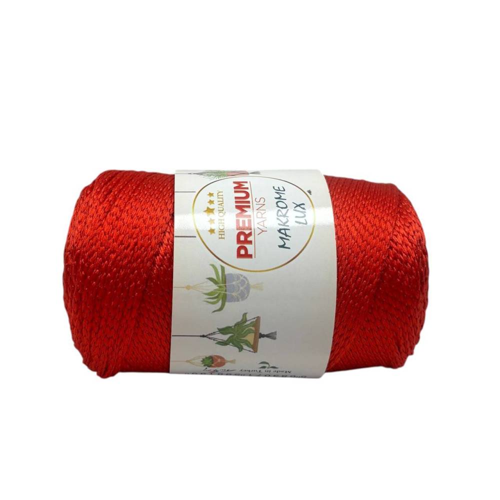 Polypropylene cord Macrame Lux, red (819)