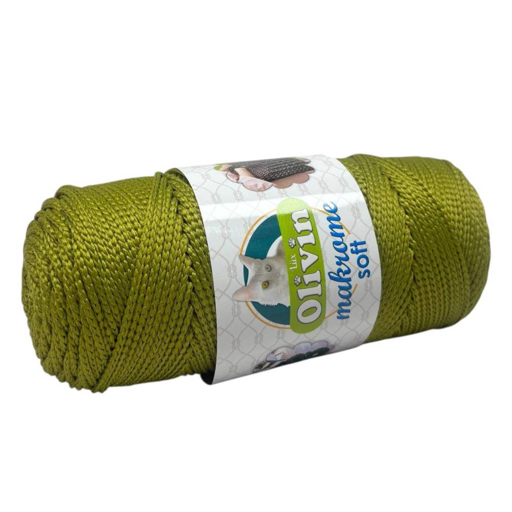 Olivin Makrome Soft Macrame Cord, Olive (1610)