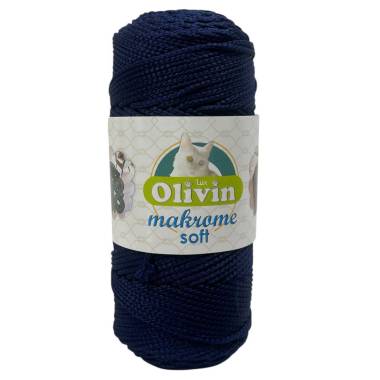 Olivin Makrome Soft Macrame Cord, dark blue (1630)
