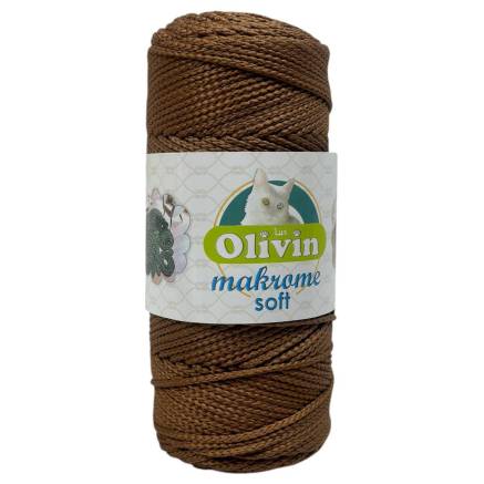 Olivin Makrome Soft Macrame Cord, milk chocolate (1633)