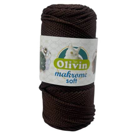 Olivin Makrome Soft Macrame Cord, chocolate (1634)