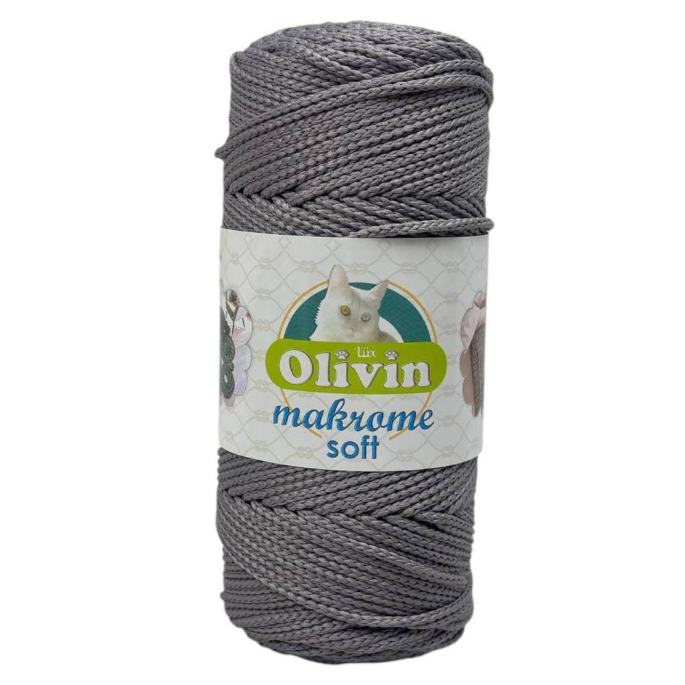 Шнур макраме Olivin Makrome Soft, сталевий (1650)