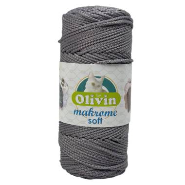 Шнур макраме Olivin Makrome Soft, стальной (1650)