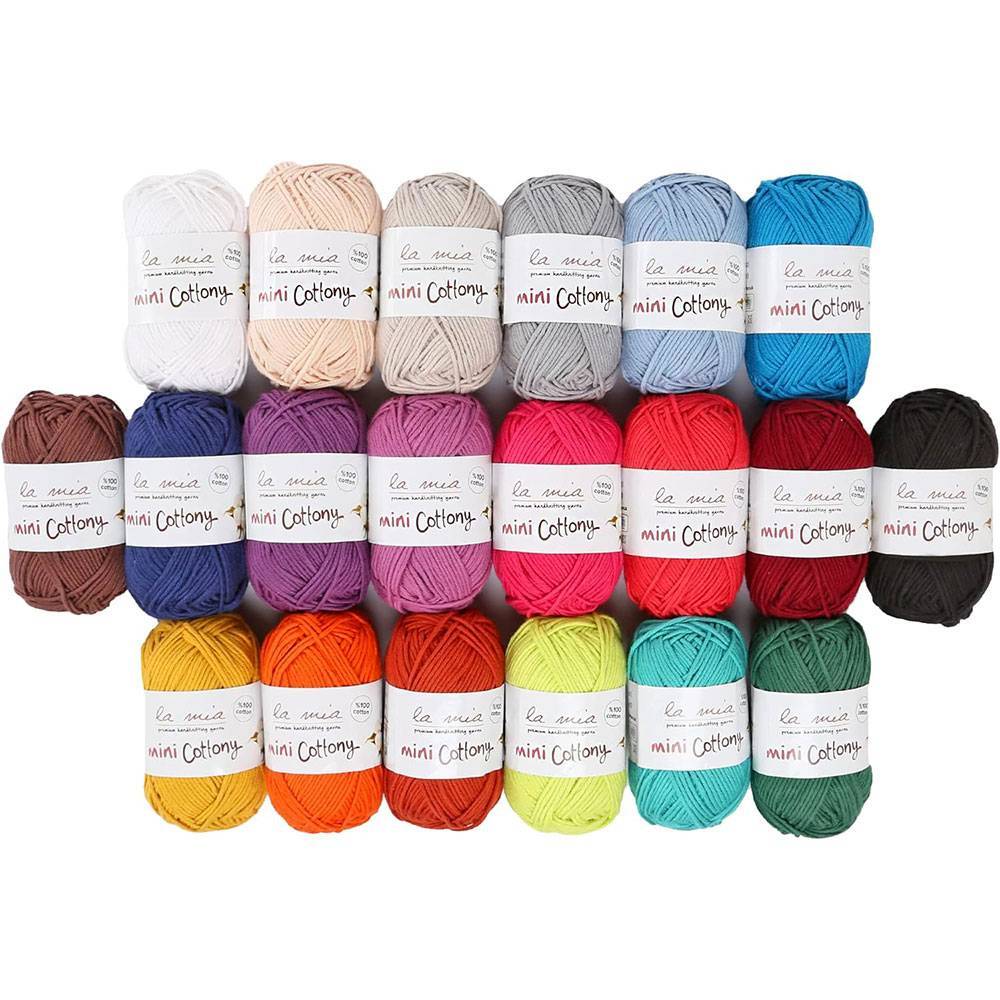La Mia Mini Cottony Yarn Set - 100% Cotton - 20 Colors