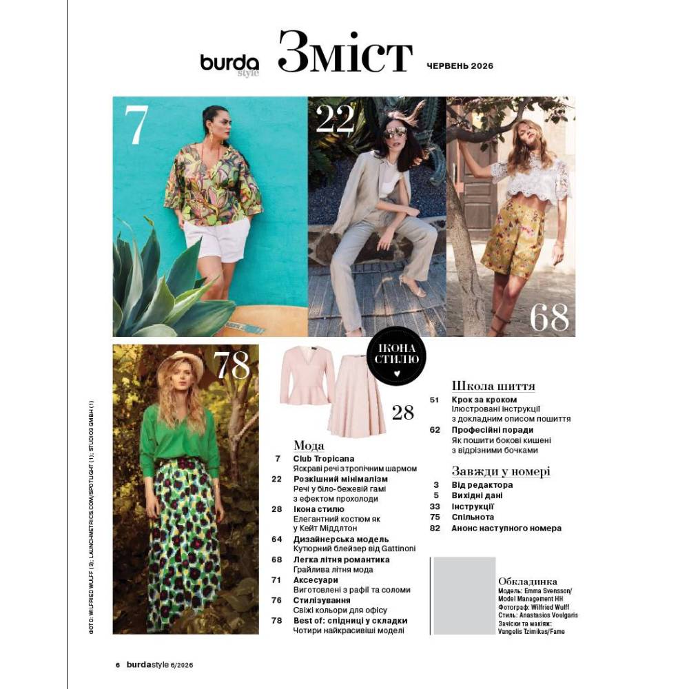 Magazine (with patterns) Burda Style - Hello Summer 06/2026