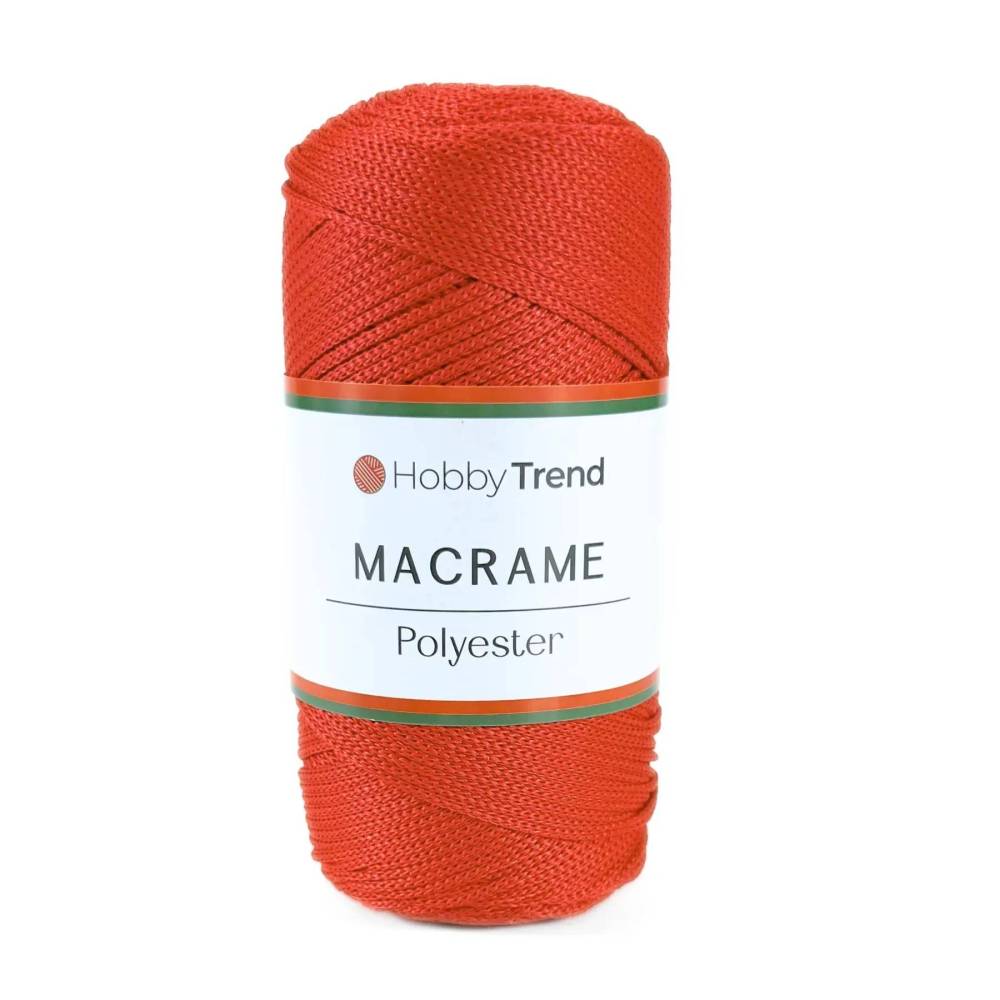 Macrame cord No. 4 Hobby Trend, red (100)